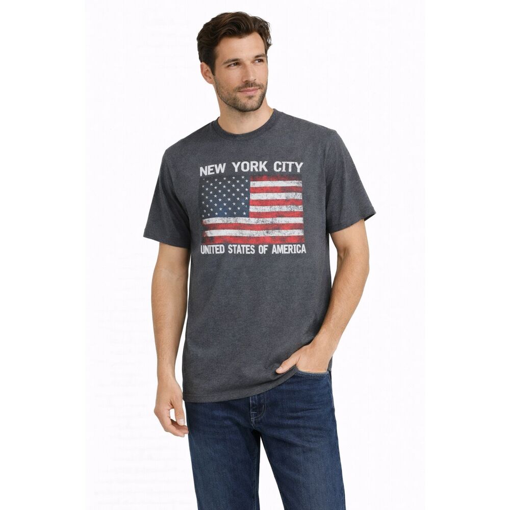 Delta Pro Weight Short Sleeve Graphic Shirt Gray M